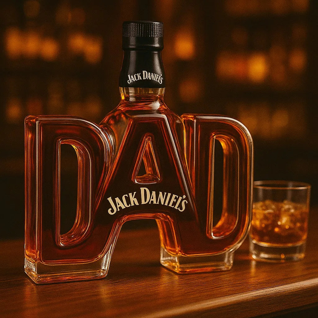 קנקן ויסקי בצורת המילה DAD