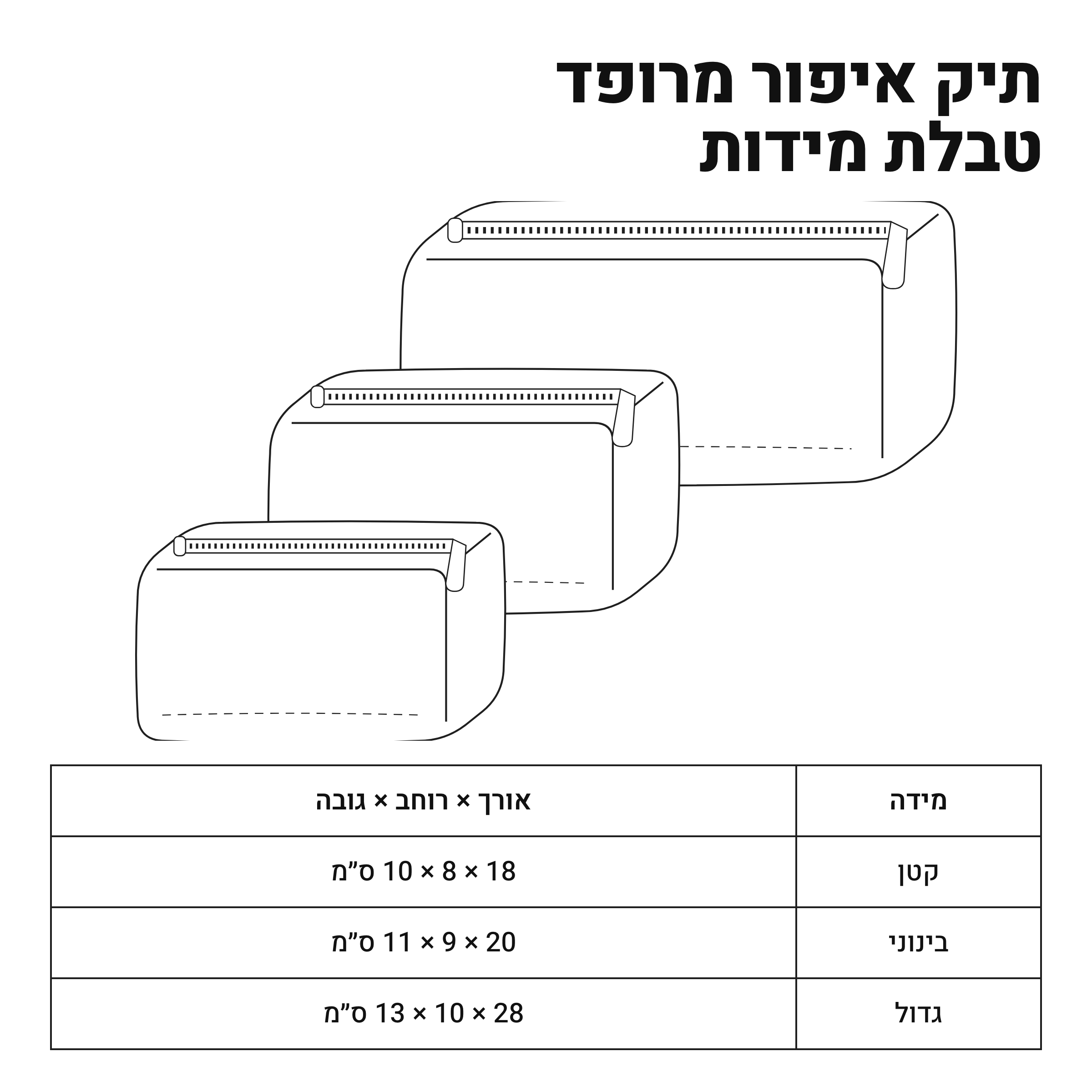 טבלת מידות